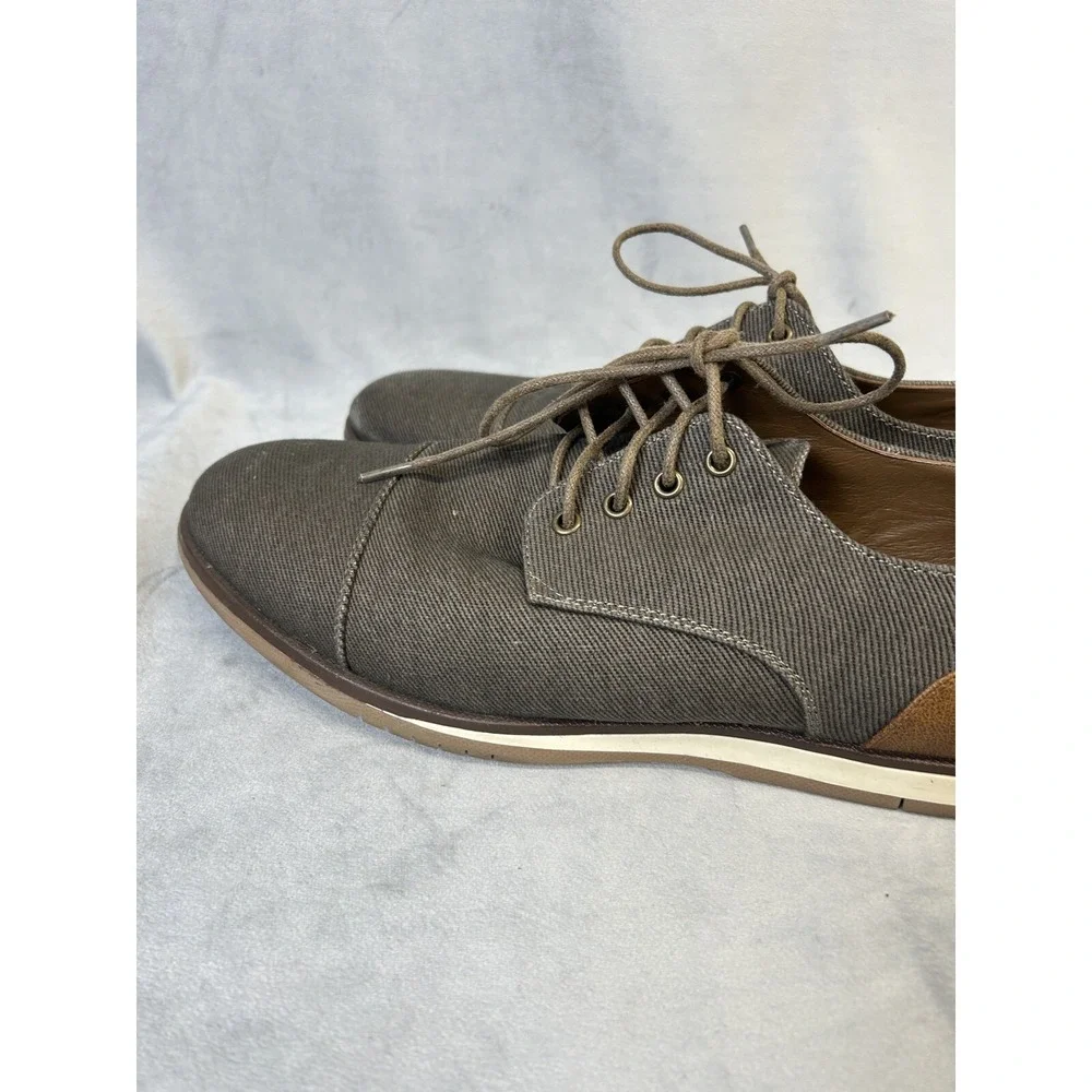 r2 Shoes Harvey Mens Size 11 M Lace Up Gray‎ Brown Casual Dress Every Day Wear